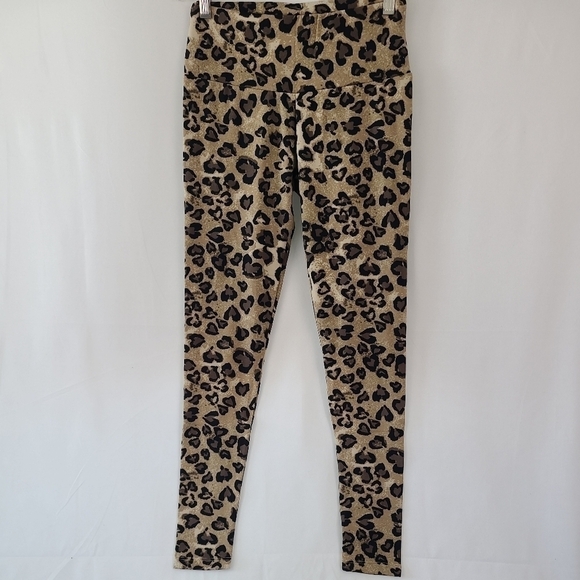 Feathers Pants - NEW Feathers Fleece Lined Cheetah Seamless Leggings sz S NWOT